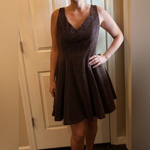 Molly Bracken Shimmering Bronze Mini Dress